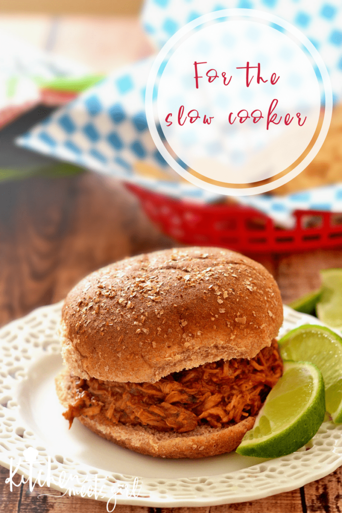 Busy nights coming your way? Let your slow cooker do the work and make these Slow Cooker BBQ Lime Chicken sandwiches - a simple, three ingredient meal that your whole family will love!