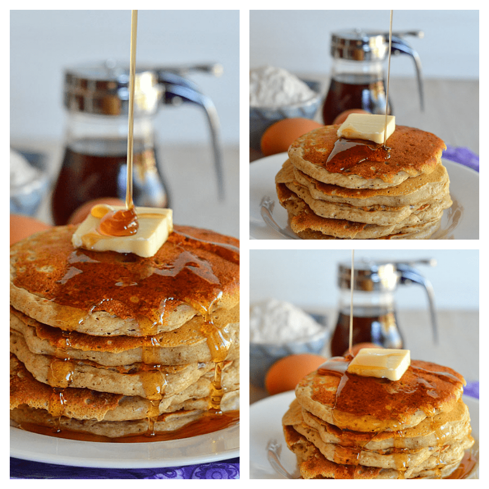 This homemade instant pancake mix makes whipping up breakfast a snap - plus, no preservatives like those boxed mixes! #recipes #pancakes