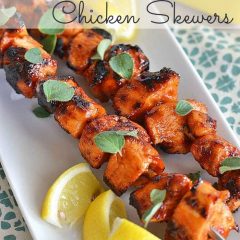 If you grill one thing this summer, grill these Sriracha-Glazed Chicken Skewers from www.kitchenmeetsgirl.com #recipe #grilling #chicken #sriracha