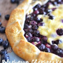 This blueberry cheesecake galette is super simple, yet elegant - a perfect recipe for even a novice chef! #recipe #blueberries #pie