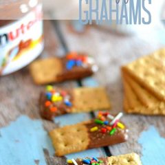 These Nutella Grahams come together in less than a minute and provide a dose of folate and Vitamin E thanks to the addition of wheat germ!