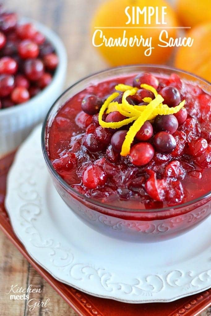 With just three basic ingredients, this Simple Cranberry Sauce comes together in practically the same amount of time that it takes you to open the canned version!