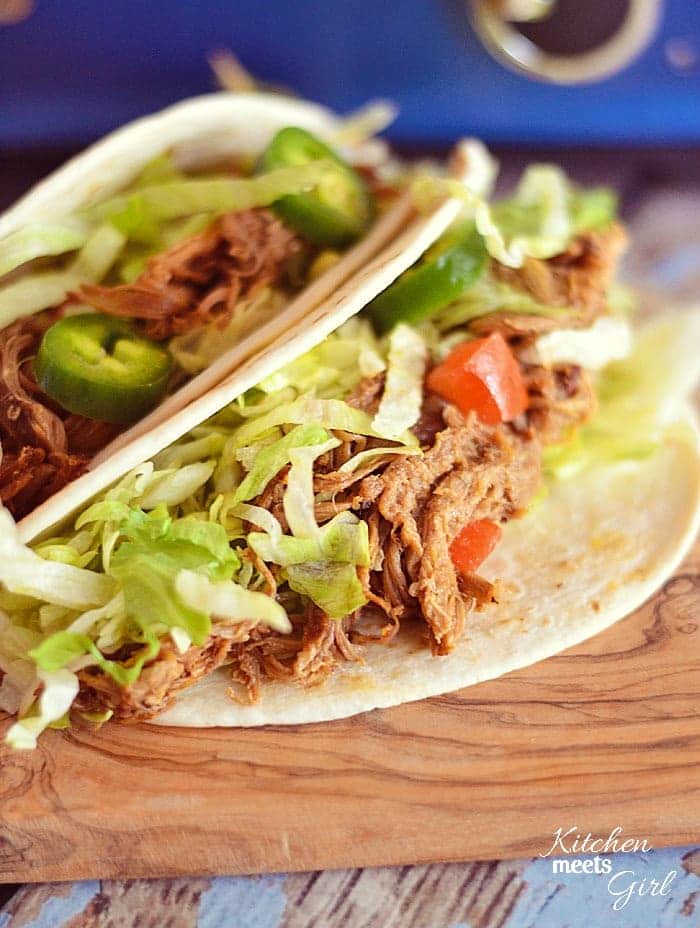 Make taco night a breeze with these Shredded Pork Tacos made with the Crock Pot Hook-Up Connectable Entertaining System.