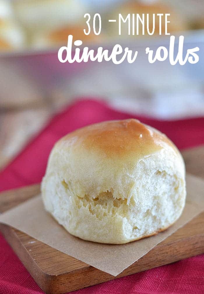 Did you know you can make dinner rolls - yeast ones, at that - in just 30 minutes? It's true! These 30-Minute Dinner Rolls are so easy to make you'll never go store-bought again.