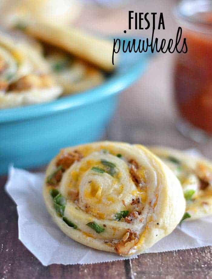 With just five ingredients, these Fiesta Pinwheels are the perfect game day appetizer! 