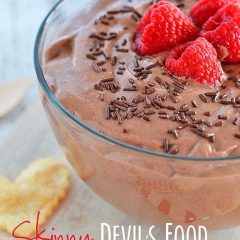 This quick and easy Skinny Devil's Food Cake Batter Dip made with Greek yogurt tastes just like cake batter!