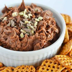 This decadent Double Chocolate Mint Cookie Dough Dip will satisfy the craving of any cookie dough lover - and it's super simple to make!