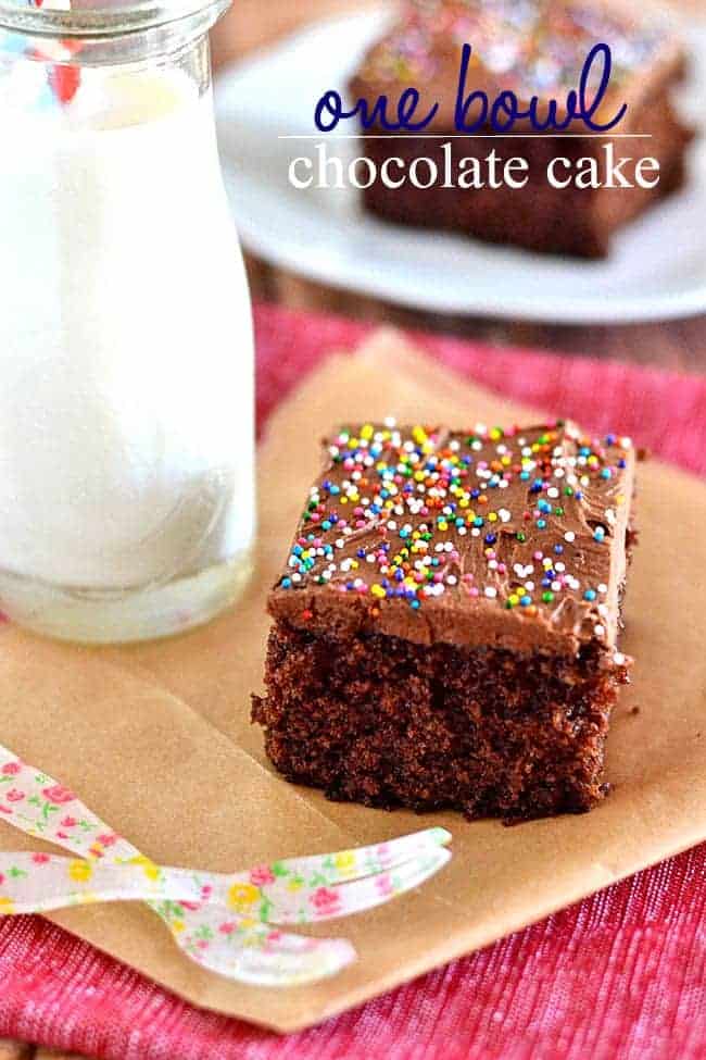 Love homemade chocolate cake but hate washing dishes? Then this One Bowl Chocolate Cake is for you!