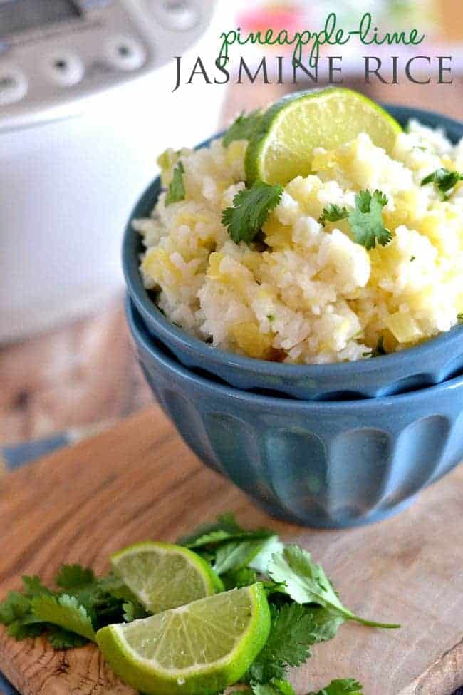 With only four ingredients and the push of a button, this Pineapple-Lime Jasmine Rice comes together in a flash. Plus, it's the perfect side-dish for spring and summer meals!