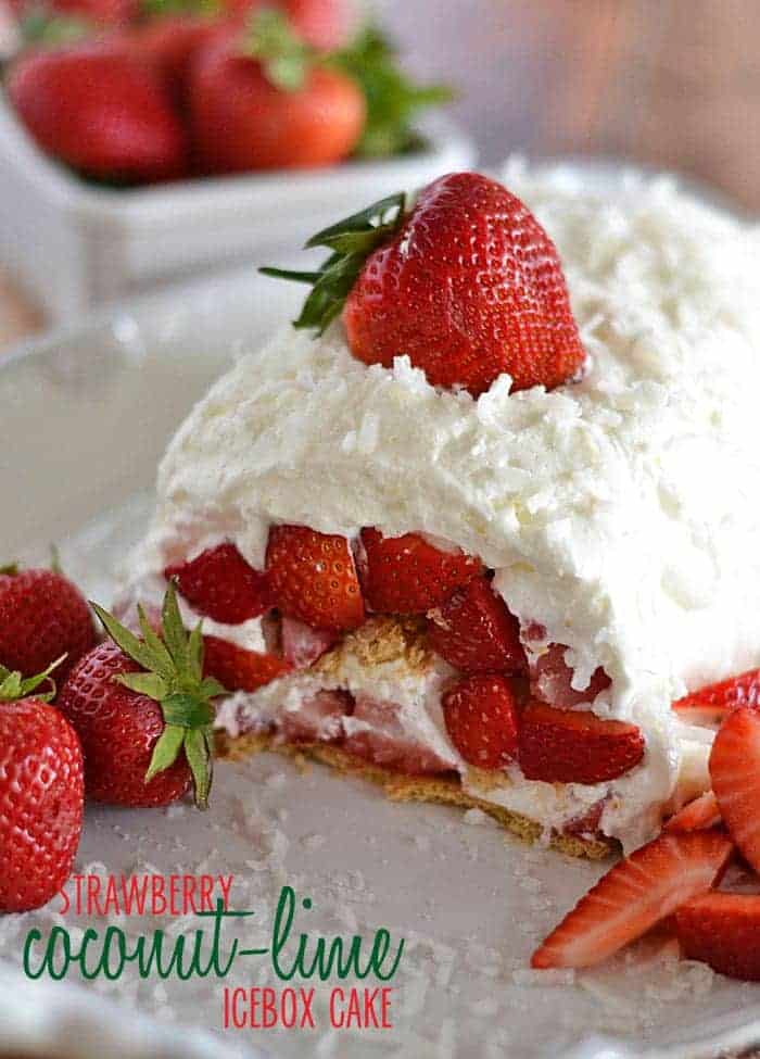 This Strawberry Coconut-Lime Icebox Cake is super simple to make, requires no baking, and is a stunning spring dessert that everyone will enjoy!
