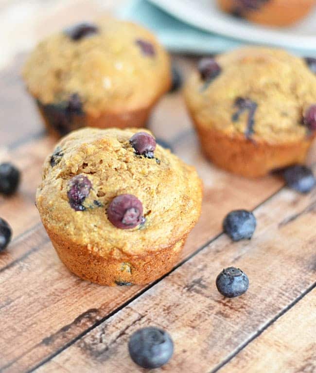 Made with whole wheat flour and packed full of fruit, these Blueberry Banana Muffins are the perfect breakfast for mornings on the go!