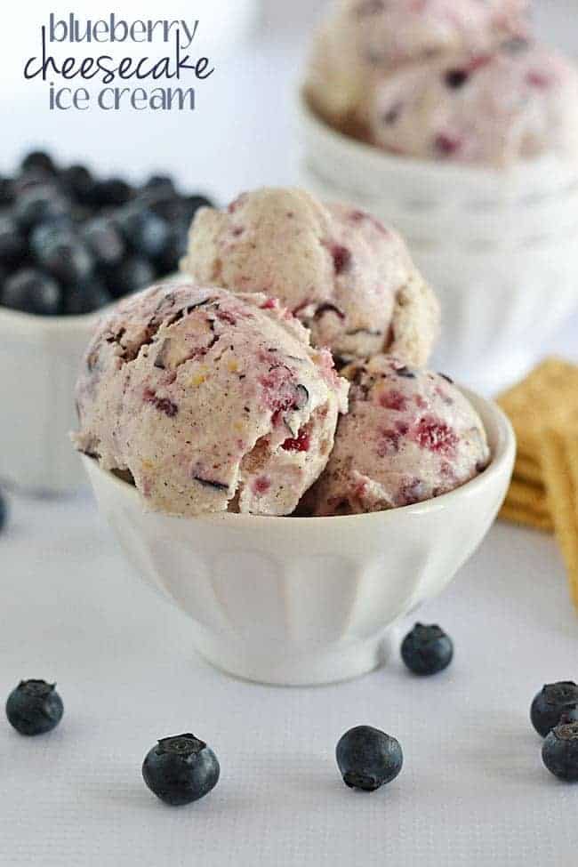 Filled to the brim with loads of berries, cream cheese, and buttermilk, this blueberry cheesecake ice cream will be tops on your summer recipe list this year!