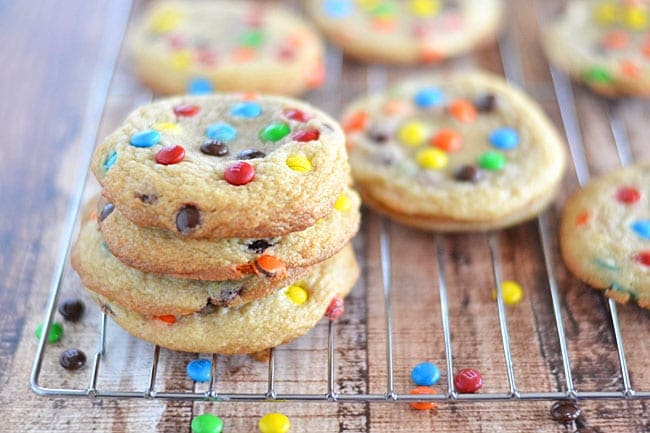 These Soft-Baked M&M Cookies are super soft and chewy, and taste just like the ones you get from the bakery!