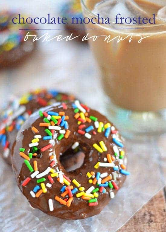 Chocolate Mocha Frosted Donuts