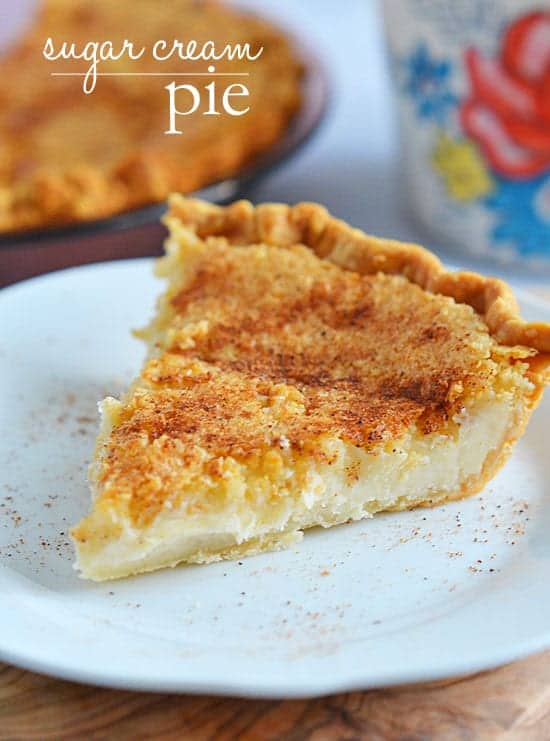 Sugar Cream Pie is sweet and creamy and is accented with the rich flavors of vanilla and nutmeg. It's the perfect fall pie, and it is so easy to make!