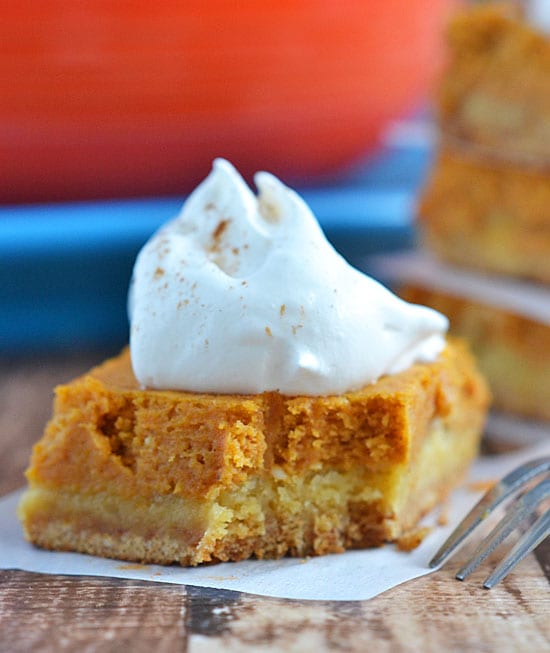 Surprisingly easy to make and truly delicious, this Pumpkin Gooey Butter Cake is the ultimate in fall dessert decadence! Believe me, you'll want this cake on your holiday table!