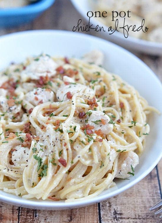 This easy and creamy One Pot Chicken Alfredo is ready in about 30 minutes - and tastes just as good as a dish that you'd order at your favorite Italian restaurant. Even better? Everything - including the pasta - is cooked in just one pot!