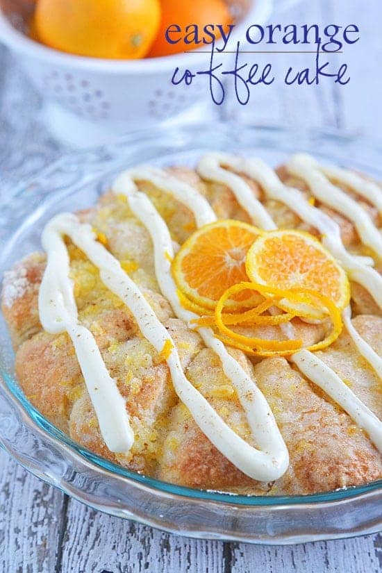 This Easy Orange Coffee Cake takes just 10 minutes of prep time and 20 minutes to bake - it's perfect for a quick and easy breakfast treat, and special enough to serve when entertaining.