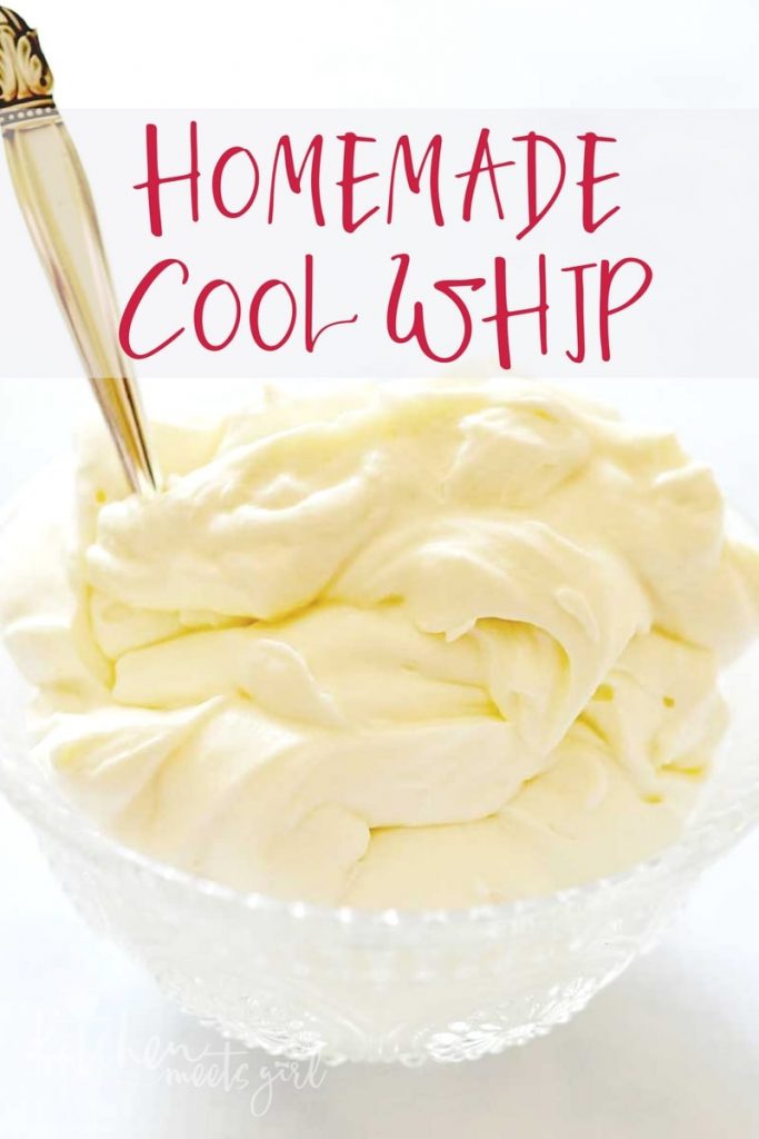 Have you ever wondered how to make homemade Cool Whip?  Whether you don't eat store-bought for nutrition reasons or because it's not available in your region, this recipe is the perfect substitute!