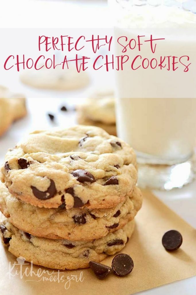 One you make these Perfectly Soft Chocolate Chip Cookies, you'll never use another recipe again.  Just like the name suggests: these cookies are perfectly soft, no chilling required, simply the BEST chocolate chip cookie around!