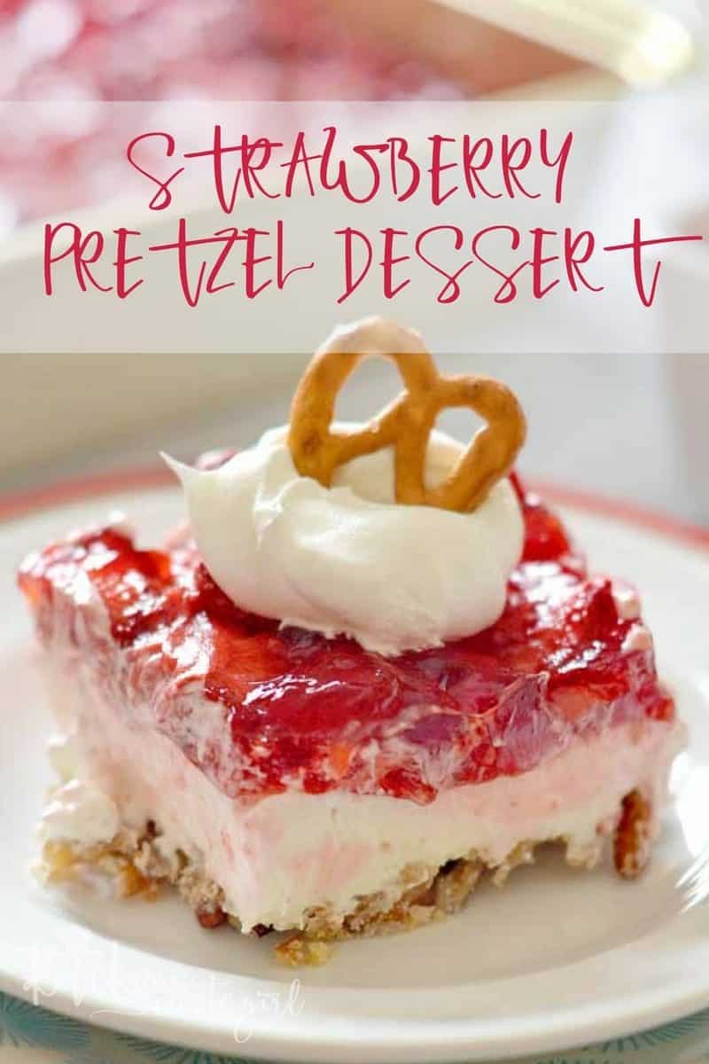 If you can't choose between sweet and salty treats - then this Strawberry Pretzel Dessert is for you!  A pretzel-pecan crust, topped with a sweet cream cheese layer, and finished off with a strawberry topping: this is one dessert that has something for everyone!